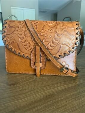 Patricia Nash Tooled Leather Crossbody Bag